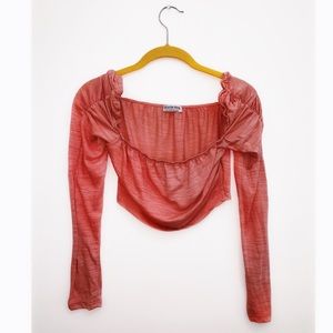 Long sleeve Blush/Pink crop top Fashion Nova! 2019